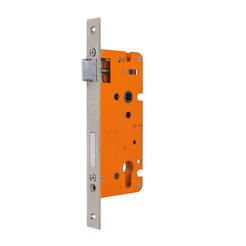 Секретна брава за врата 85 х 40 х 23мм БДС/ DIN сатен Orange