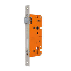 Секретна брава за врата 85 х 45 х 23мм БДС/DIN сатен Orange