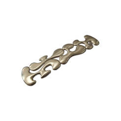 Luxury furniture handle - 128 mm, figural, stainless steel