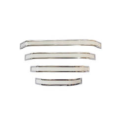 Furniture handle - 128 mm, chrome / white