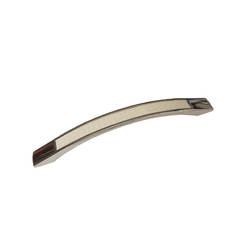 Furniture handle Nobel 5440 - 128 mm, white and chrome