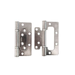 Hinge with bearings for rebateless nickel door, 2 pieces / package