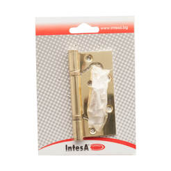 Hinge with bearings for seamless door, 100 x 72 mm, brass