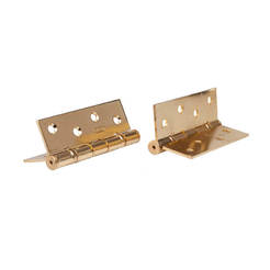 Hinge set 100mm brass 2 pcs / pack