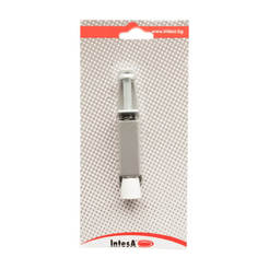 Large floor foot stopper 180 x 30 mm, silver IBFM245