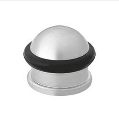 Door stopper - with dowel, stainless steel and black rubber