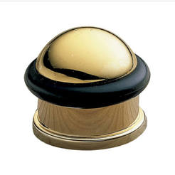 Door stopper - with dowel, brass and black rubber