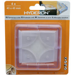 Child protection - corner protector 43 x 43 mm, transparent 4 pcs./pack