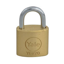 Essential padlock, 20mm, brass, 3 keys