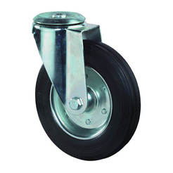 Rotating wheel for industrial trolleys Ф125mm №L101.B55.125
