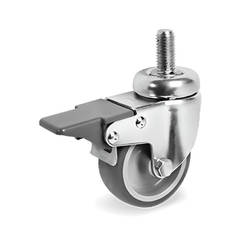 Wheel Ø50mm with stud and brake №А225.А80.050 BS ROLLEN