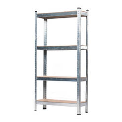 Metal rack with 4 shelves MDF, 175 kg on a shelf 90 x 40 x 180 cm Megan