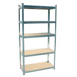 Rack with 5 shelves made of chipboard, galvanized 180 x 90 x 45 cm - 265 kg / shelf