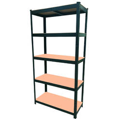 Metal rack with 5 chipboard shelves - 180 x 90 x 45 cm, 265 kg / shelf