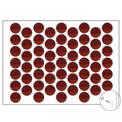 Self-adhesive plugs - Ф 14mm, 50 pieces, cherry