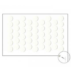 Self-adhesive plugs - Ф 14mm, 50 pieces, white