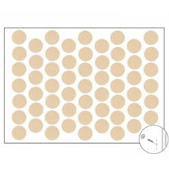 Self-adhesive plugs - Ф 14mm, 50 pieces, cream