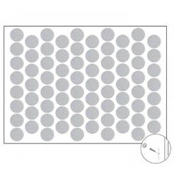 Self-adhesive plugs - Ф 14mm, 50 pieces, gray