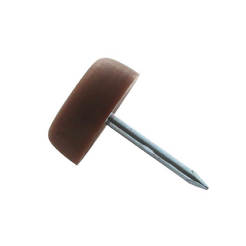 PVC foot-step with nail - Ф 16mm, brown