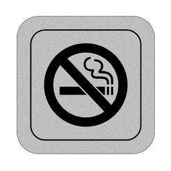 No smoking icon gray 95 x 95 x 1.5mm