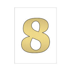 Цифра 8 золотая самоклеющаяся 3 штуки 50 х 1,5 мм