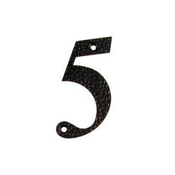 Number "5" black matte 50 x 32mm