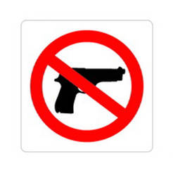 Знак Забранено за оръжие 114 х 114мм