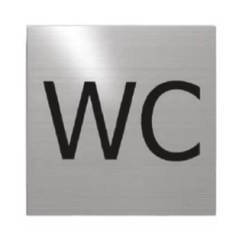 Пиктограма WC 75х75мм инокс 380460 FIMET