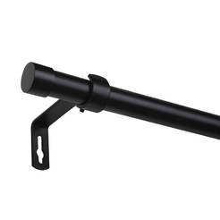 Curtain rod single black matte 2.00m tip cylinder Base