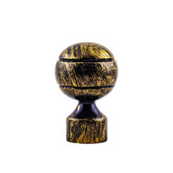 Cornice ball caps black gold ф19mm - 2 pieces SN DECO