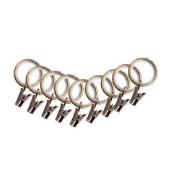 Кольца с зажимами для карниза, латунь Fusion, 10 шт., MARDOM