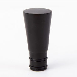 Metall-Gesims-Endkappe Fusion Cup matt schwarz Ø19 mm 2 Stück MARDOM