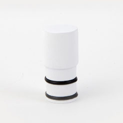 Metall-Gesims-Endkappe Fusion Zylinder weiß matt Ø19mm 2 Stück MARDOM