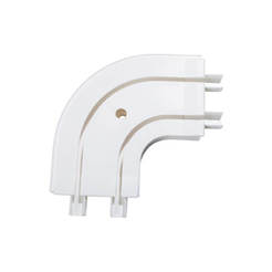 Corner for two-channel plastic cornice