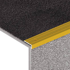 L-shaped aluminum profile for steps, 26 x 10 mm, 93 cm gold