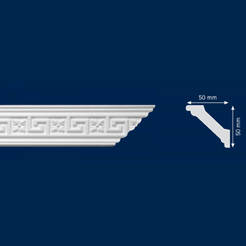 Decorative profile / skirting for walls and ceilings Helena 200 cm, polystyrene