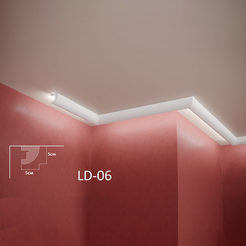 Профил за LED осветление 2м, 5 х 5см, XPS, LD-06