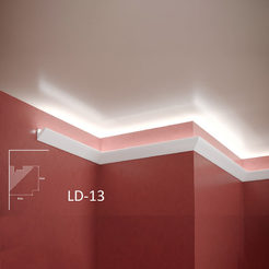 Profile for LED lighting 2m, 6 x 6cm, XPS, LD-13