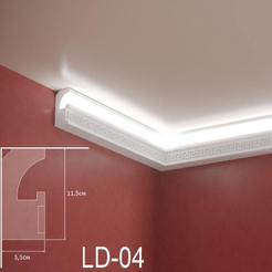 Профил за LED осветление XPS 2м, 5.5 х 11.5см LD-04