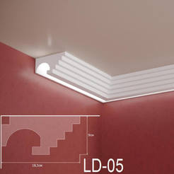 Profile for LED lighting XPS 2m, 9 x 18.5cm LD-05