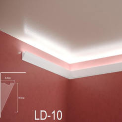 Profile for LED lighting XPS 2m, 4.5 x 9.5cm LD-10