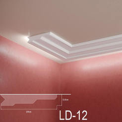 Profile for LED lighting XPS 2m, 3.6 x 19cm LD-12