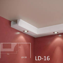 Profile for LED lighting XPS 2m, 8 x 16cm LD-16