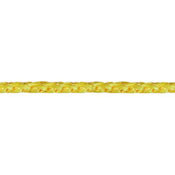 Knitted PP rope - 4 mm, tension 98 kg, yellow