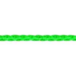 Knitted PP rope - 4 mm, tension 98 kg, green