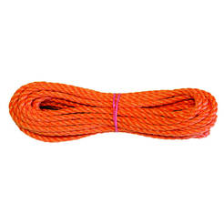 PP spiral rope - 6 mm, tension 560 kg, orange