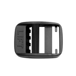 Belt buckle - 25 mm, plastic, black, 2 pieces