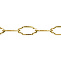 Decorative chain - 2.2 mm, cathedral brass, tension 44 kg