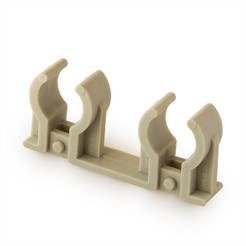 Polypropylene double bracket 2 x 20 mm