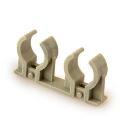 Polypropylene double bracket 2 x ф25 mm